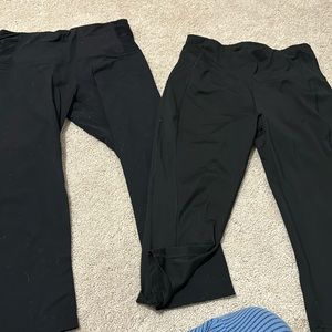 Good condition, two black capri workout leggings